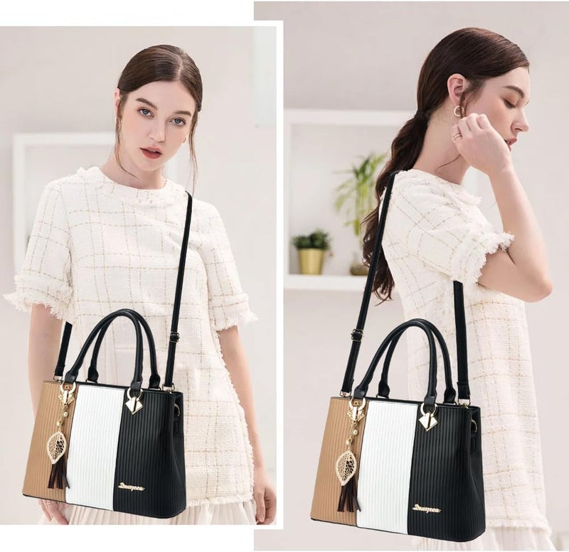 SiMYEER Purses and Handbags for Women Leather Tote Shoulder Bag Medium Satchel Purse Top Handle Bags for Ladies - Image 2